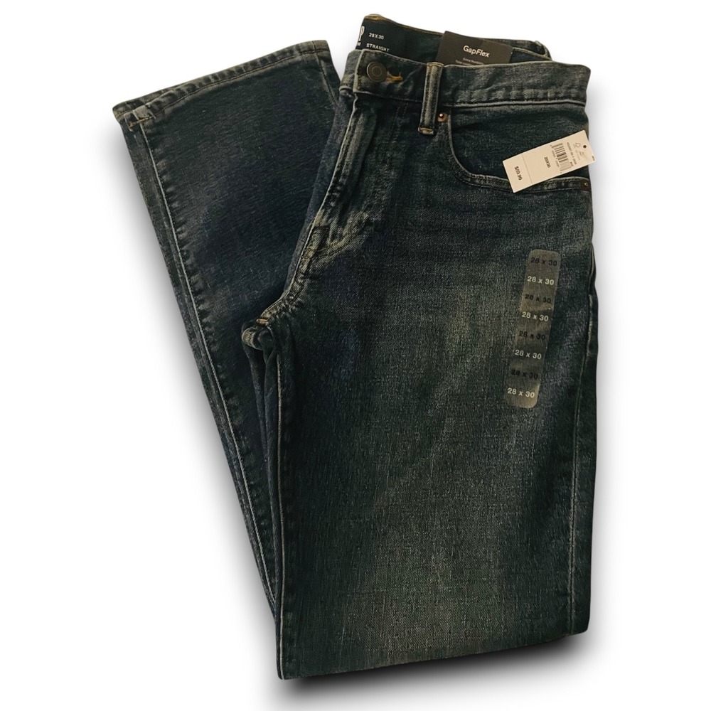 NWT Gap Denim‎ Straight Gap Flex Jeans 28x30